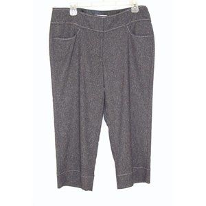 White House Black Market Dress Capris 12 Gray Contrast Stitching Stretch